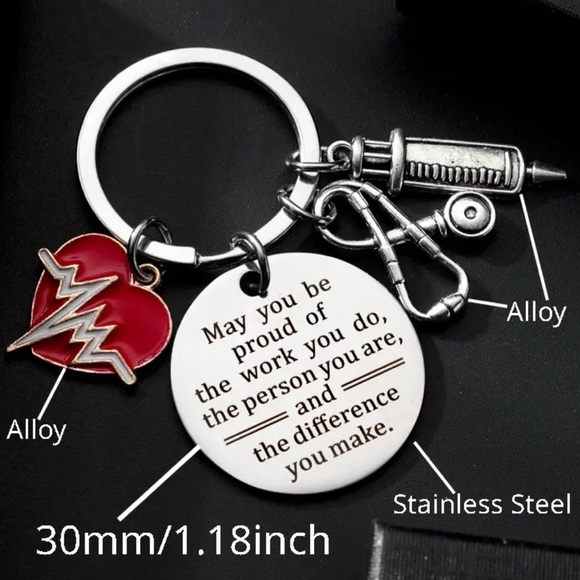 Nurse Medical Healthcare Workers DR Doctor Keychain Key Holder New Nursing - Picture 4 of 4